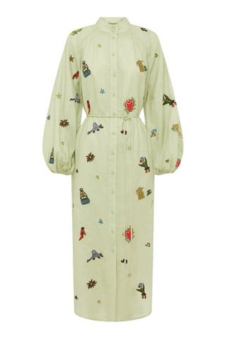 Montie Shirtdress- Sage