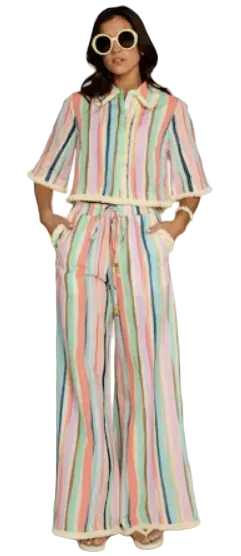Presley Pant- Sherbet Stripe