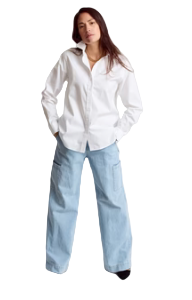 The Boyfriend Shirt- White Poplin