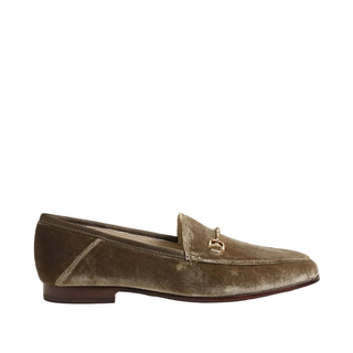 Loraine Silk Velvet Flat - Mushroom