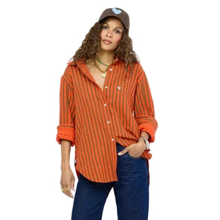 Jack Flannel Shirt - Tomato/Camel