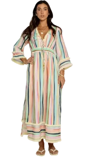 Astrid Caftan- Sherbet Stripe
