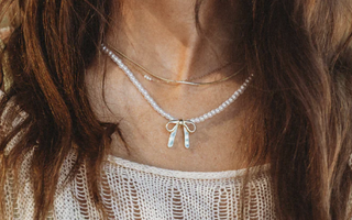 Harmony Bow Charm Necklace Set
