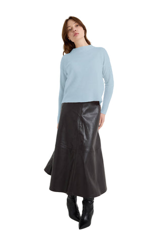 Pearl Crew Sweater- Blue Mist
