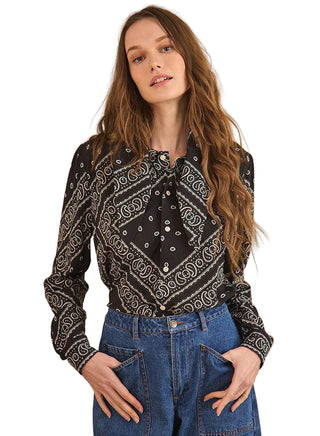 Frances Blouse- Aces Wild Black