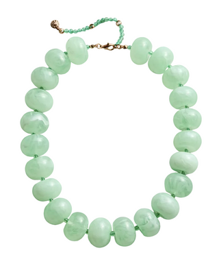 Joan Semi-Precious Necklace - Lt Green