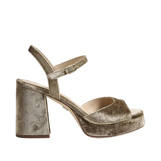 Fleur Silk Velvet Platform - Mushroom