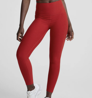 Spacedye Out Of Pocket High Waisted Midi Legging - Holly Red