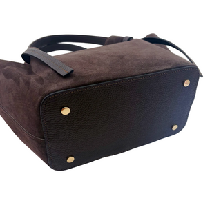 Suede Milan Tote - Espresso