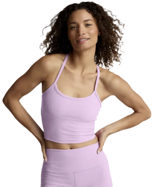 Spacedye Slim Racerback Cropped Tank Lav
