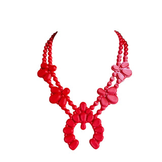 Night Bloom Necklace - Candy Red