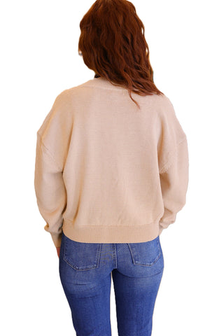 Sweater Cardi- Natural