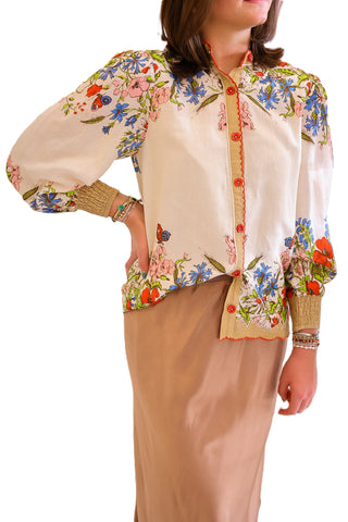 Emily Top- Butterfly Garden