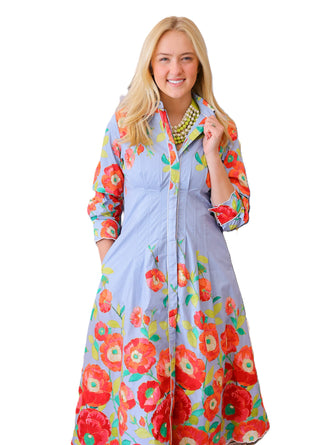 Carter Dress- Poppy Patch Blueberry