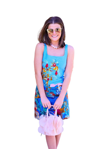 Dream Landscape Mini Dress- Multi