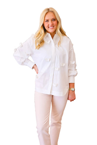 Butterflies Blouse- Off White