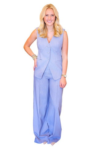 Michela Pant- Sky Blue Melange