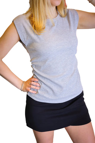 Ruched Top - Gray