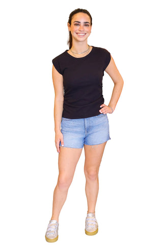 Ruched Top - Black