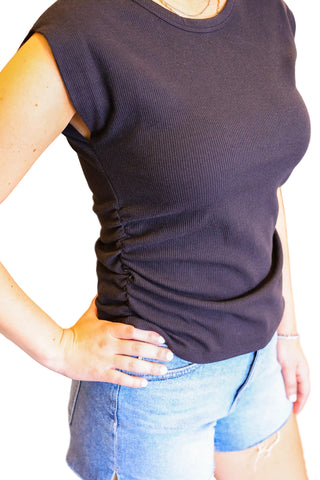 Ruched Top - Black