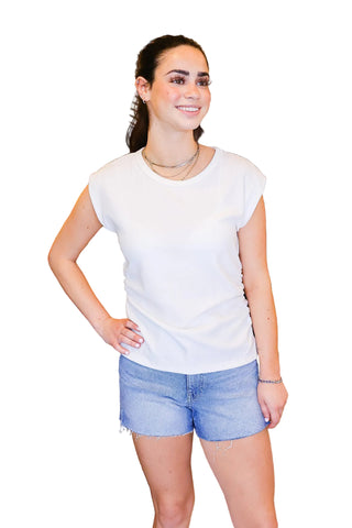 Ruched Top - White