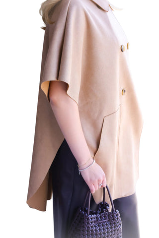 Scuba Suede Poncho Jacket