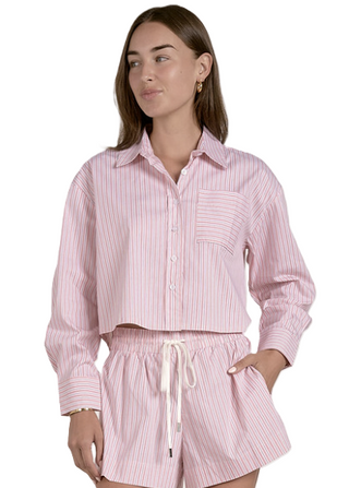 Candy Long-sleeve Top- Red Stripe