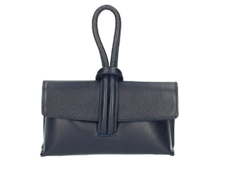 Anytime Bag - Navy / Leather / Clutch