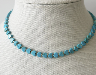 Pippa Heart Necklace - Small Turquoise