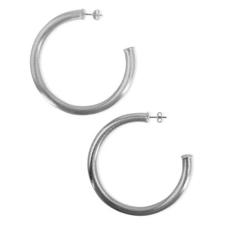 Arlene Hoops- Brushed Silver