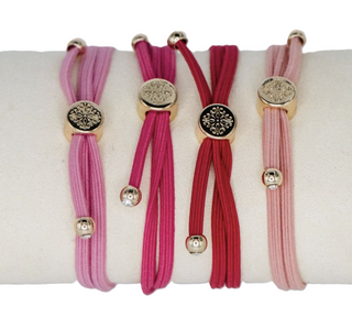 Skinny Hair Tie Set - Coral Sunset