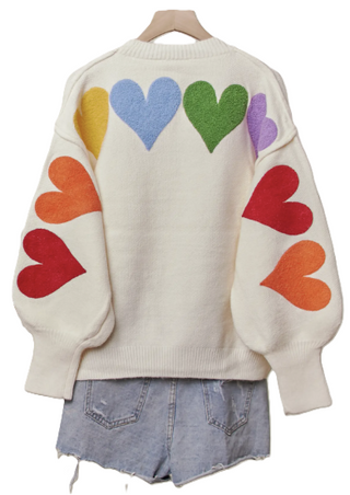 Rainbow Heart Sweater