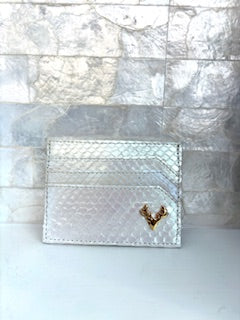 Python Card Case- Rainbow White