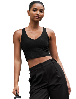 Spacedye Good Day Cropped Tank- Darkest Night