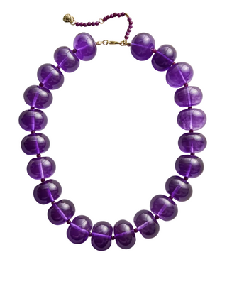 Joan Semi-Precious Necklace - Purple