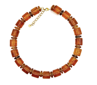 Tortoise Chunky Resin Necklace
