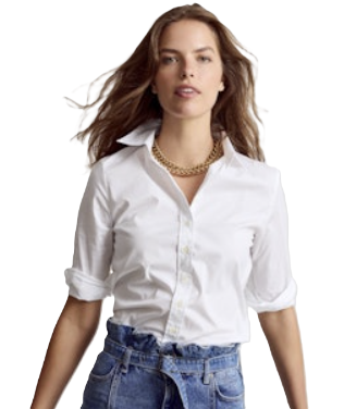 The 3/4 Sleeve Essentials Icon Shirt - White