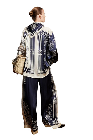 Banderra Scarf Silk Shirt - Ink