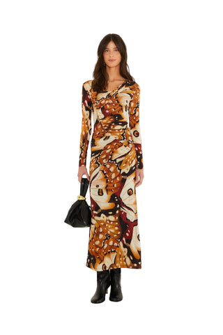Borbofly Multicolor Long Sleeve Maxi Dress