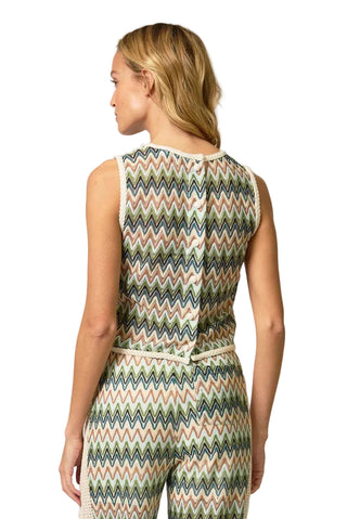 Celine Crochet Button Back Top