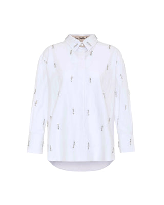 Crystal Studded Boyfriend Shirt