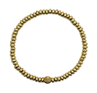 Gold Disc Bead Bracelet