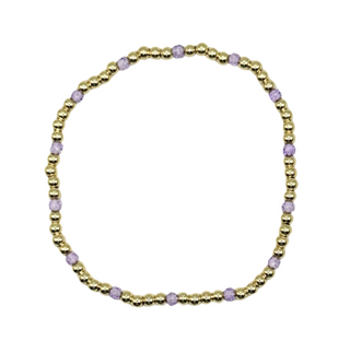 Lavender Crystal Cut Accent Bracelet