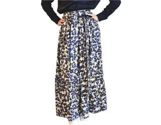 Lia Midi Skirt- Flower Blue