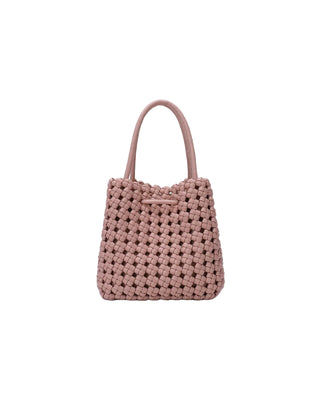 Perrie Bucket Mini Woven Square - Light Tan
