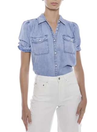Minella Denim Shirt- Light Blue