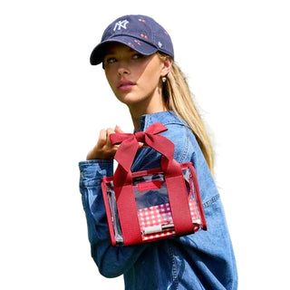 Case-Mate Clear Stadium Bag - Varsity Red Bow