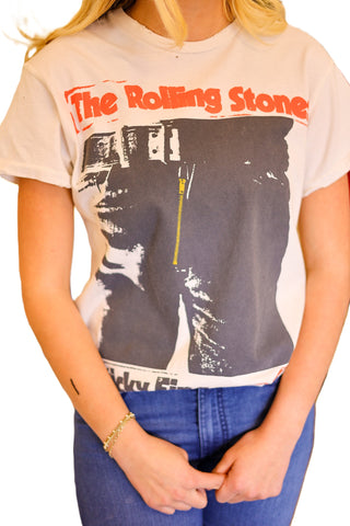 Rolling Stones Tee- Vintage White