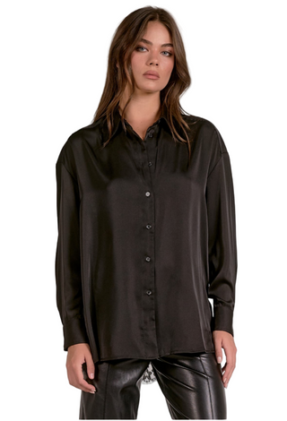 The Silk Blouse- Black
