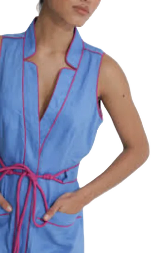 Celine Midi Dress -Blue
